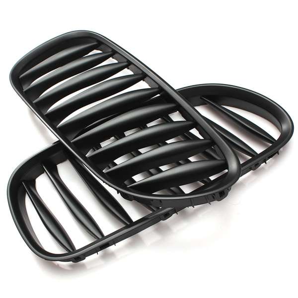 Kidney Sport Grille Grill Pair Left Right Matte Black for BMW Z4 2003-2008