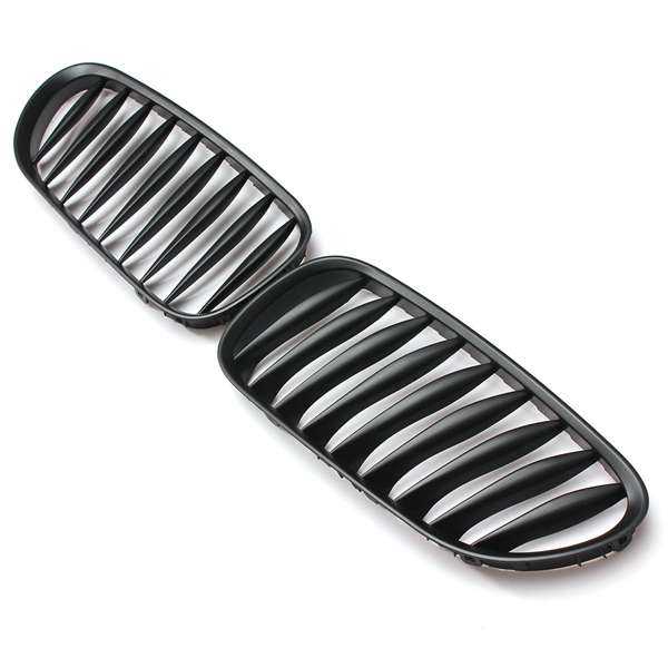 Kidney Sport Grille Grill Pair Left Right Matte Black for BMW Z4 2003-2008