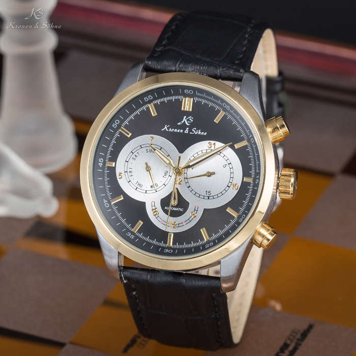 TRUSTED SINCE 2003!! KRONEN & SOHNE Imperial Collection Automatic MECCANICO Chronograph Watch