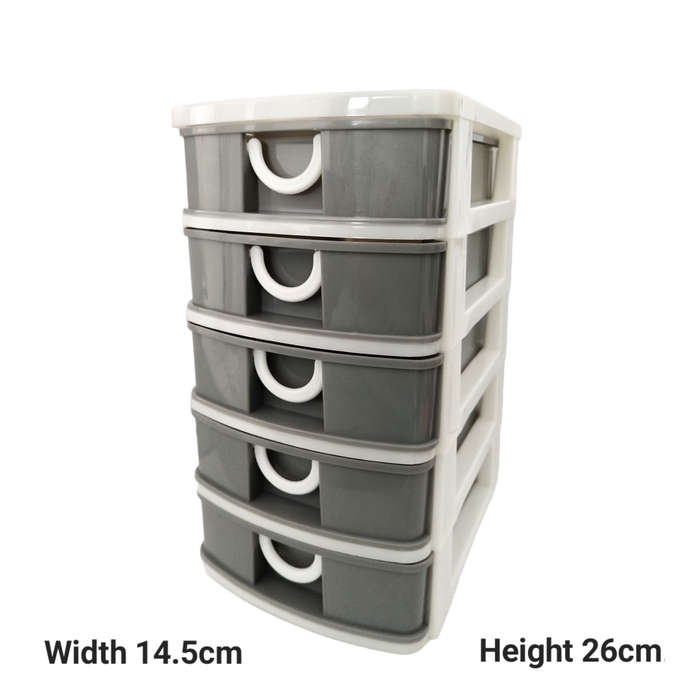 "Mini" Desk Top Organizer Storage Drawers 14.5 x 16.5 x 26 cm