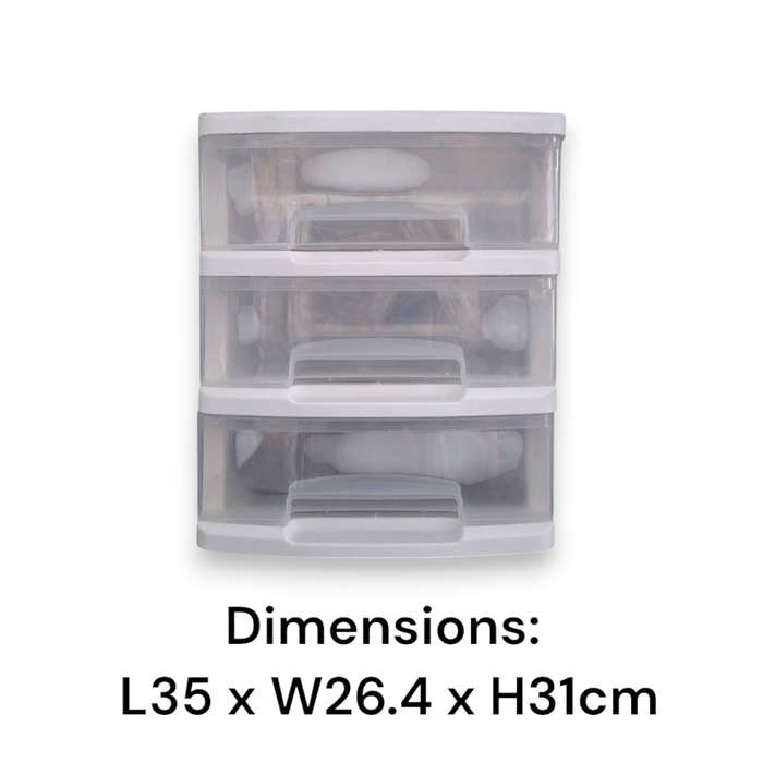 ADDIS Adjustable A4 Desktop 3 Drawer System