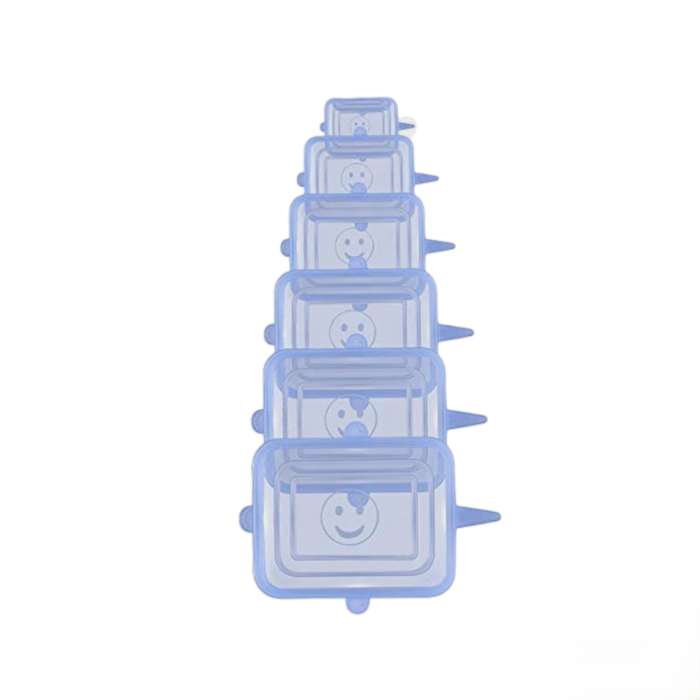6-Piece Super Stretch Silicone Rectangular Lids