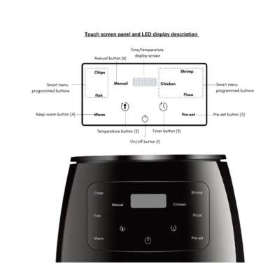 6L Digital Air Fryer with Accessory Pack