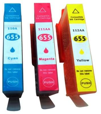 Compatible HP 655 (CZ110AE/CZ111AE/CZ112AE) Colour Ink Cartridge Multipack