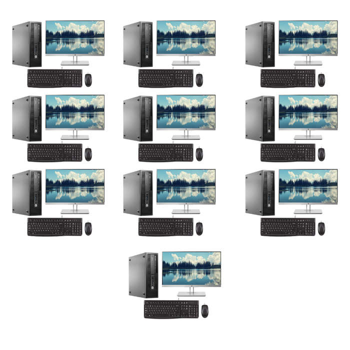 10x HP EliteDesk 705 G1 A4-7300B SFF's | HP 22" Monitors | Wired K&M Combos