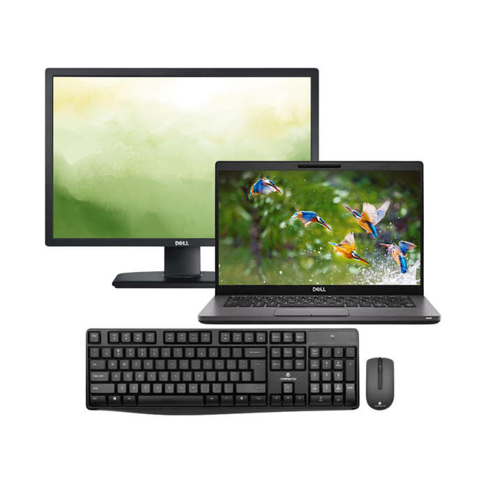 2x Dell Latitude 5400 i7 8th Gen Laptops | Dell P2212HB 22" Monitors | Volkano Krypton Wireless K...