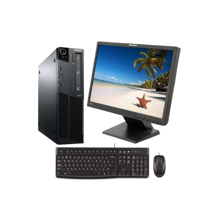 5x Lenovo ThinkCentre M78 A4-5300B SFF's | Lenovo Thinkvision L197WA 19" Monitors | Wired K&M Combos