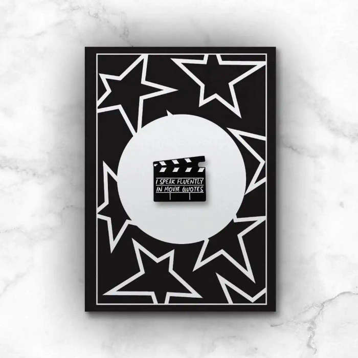 I Speak Fluently in Movie Quotes Enamel Pin