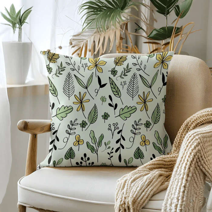Botanical Garden Throw Pillow