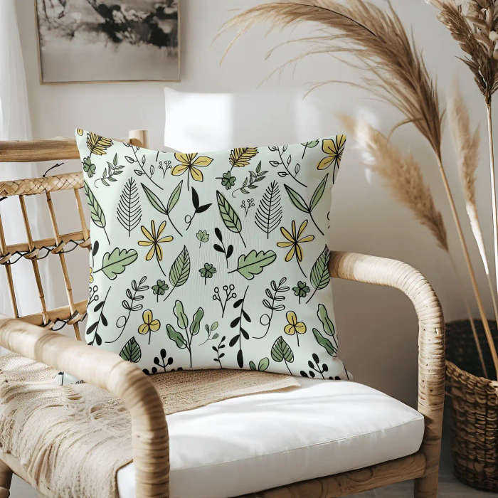 Botanical Garden Throw Pillow