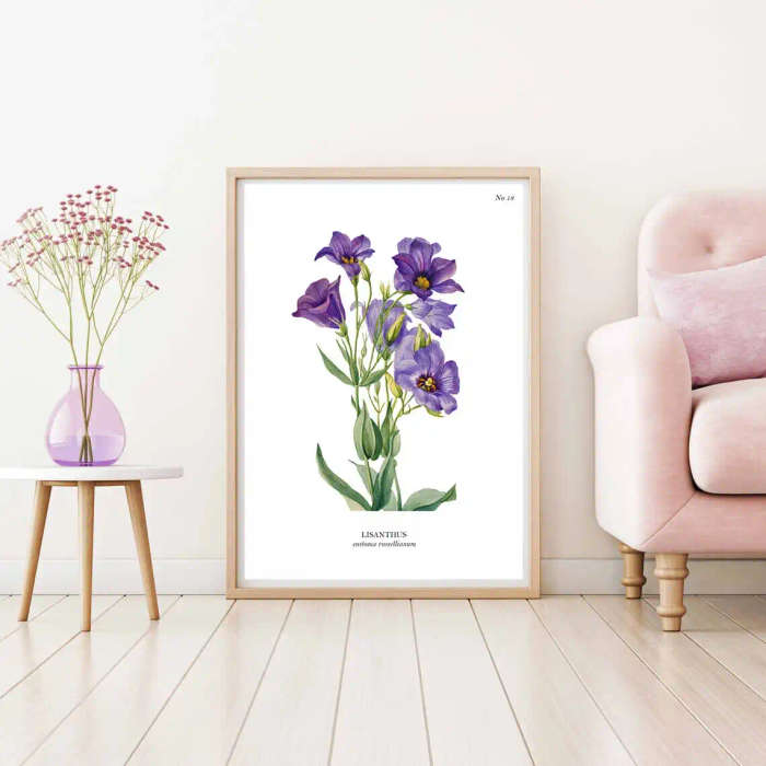 Lisanthus Botanical Art Print by Mary Vaux Walcott