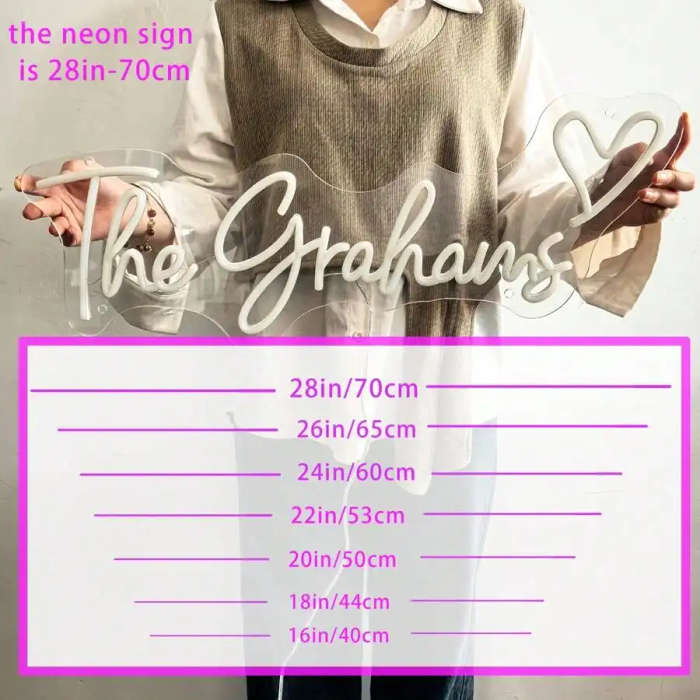 Neon Sign Custom Surname