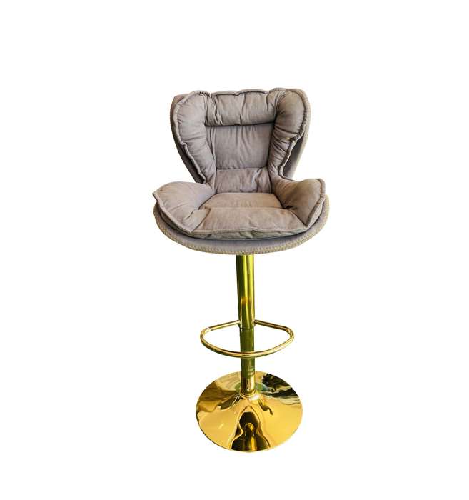 KC FURN-Nelia Suede Barstool