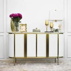 KC FURN-Venezia 4 Door Sideboard (White)