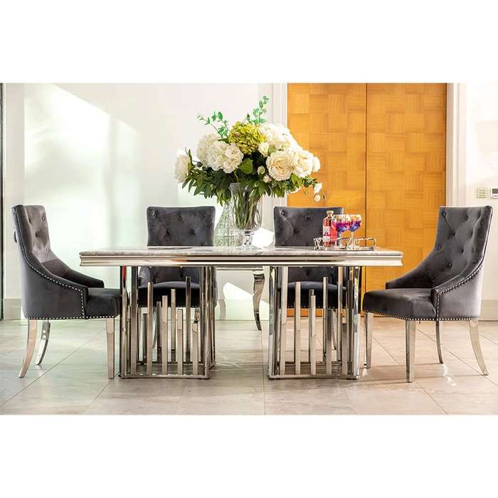 KC Furn- Tema Marble Dining Set