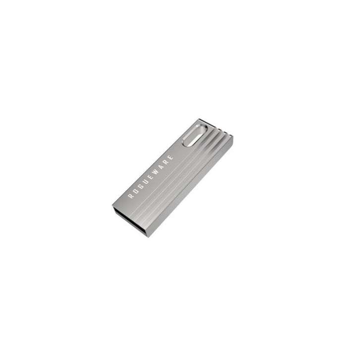 Rogueware Silver 16GB Metal Capless USB 2.0 Flash Drive