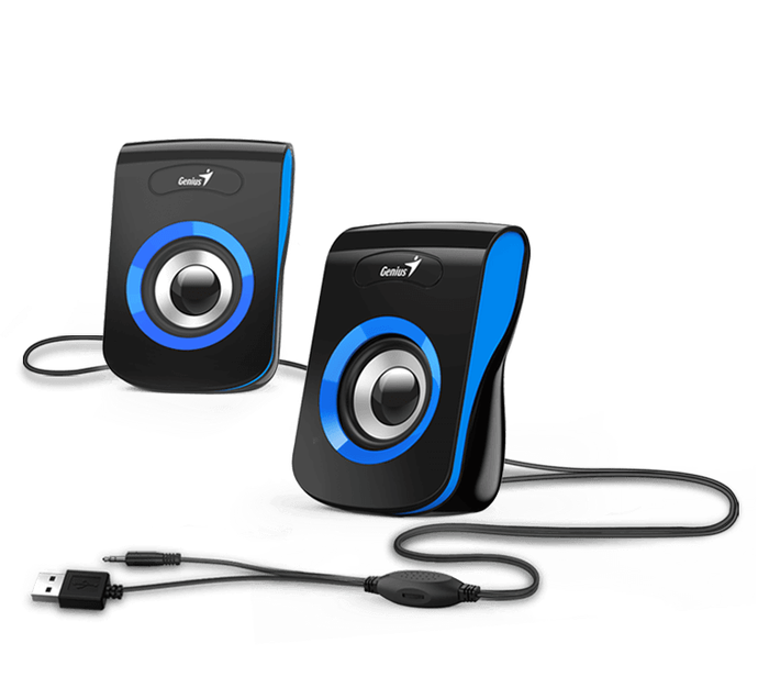 Genius SP-Q180 2.0 Speakers - Blue, USB Powered