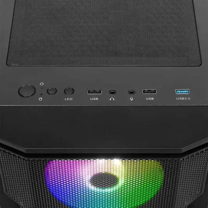 GAMDIAS ATHENA M6 GAMING CASE - Black / Mesh Front Panel