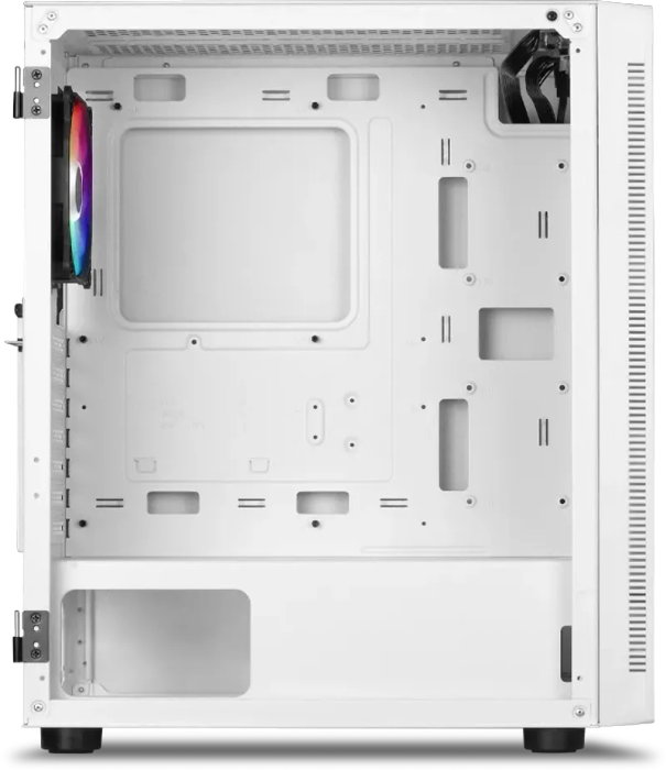 Gamdias ARGUS E4 Elite Tempered Glass Mid-Tower Gaming Case - White / Panoramic Tempered Glass / ...