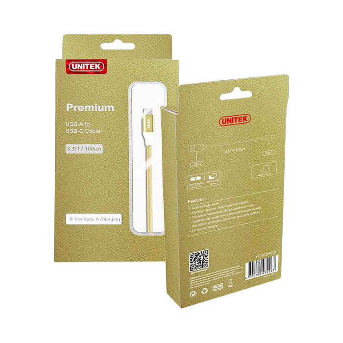 Unitek 1.5m, 2-in-1 Micro USB and Lightning Cable - Gold (Y-C4023GD)