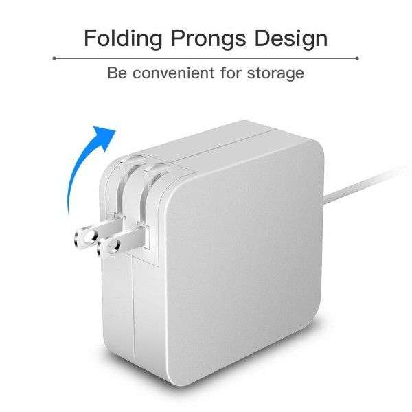 60W MagSafe Power Adapter Charger for MacBook L shape - White