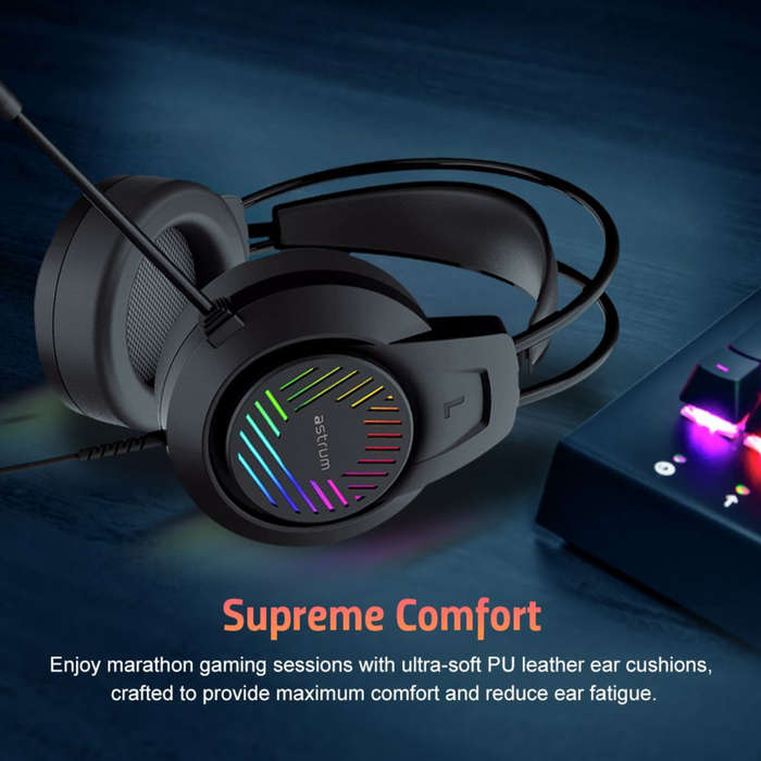 Wired Gaming Headset, 2 x 3.5mm with Boom Mic and USB LED