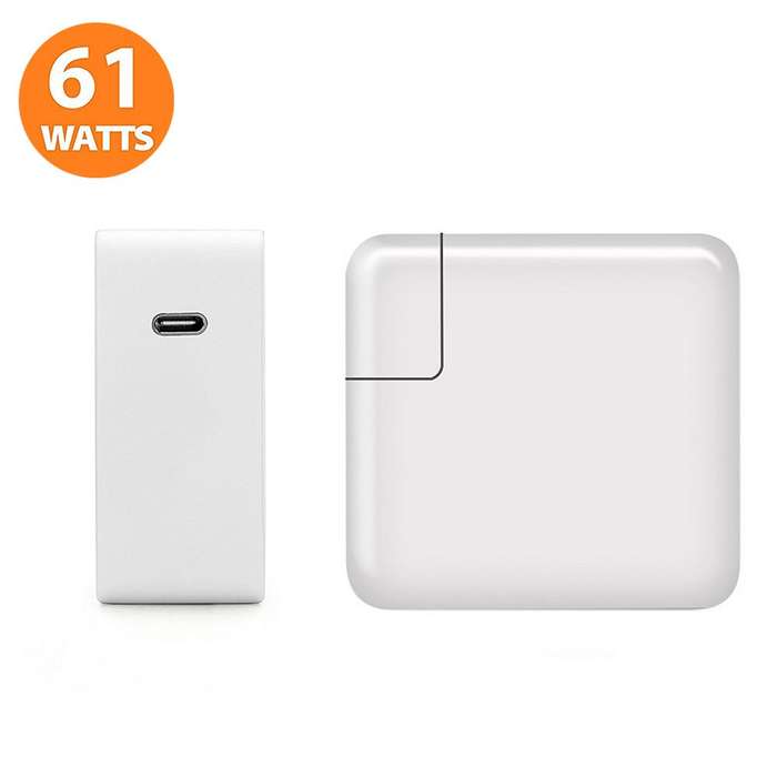 Apple - 61W USB Mag Safe Mac Book Charger - White
