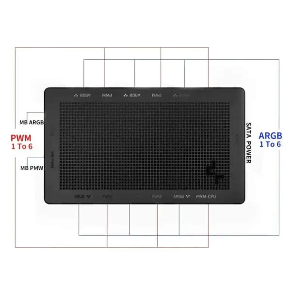 DeepCool SC790 ARGB and PWM HUB,6 Ports