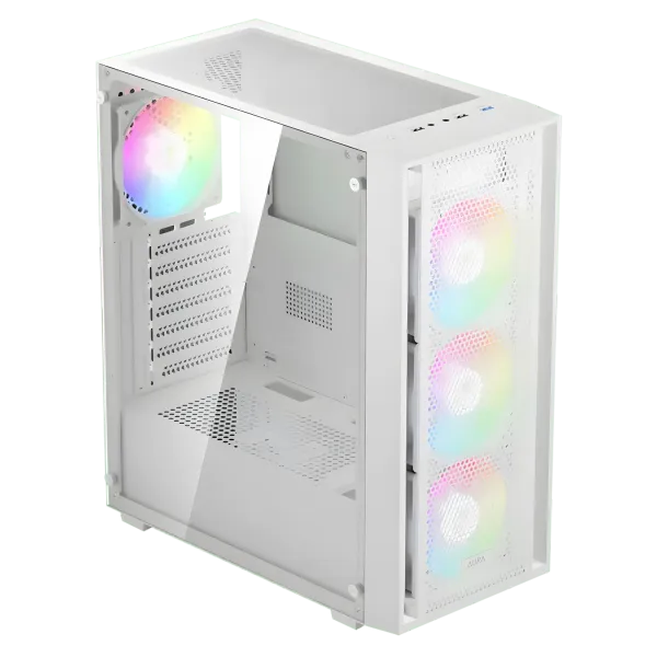 GAMDIAS Aura GC2 Elite White ATX Mid Tower Gaming PC Case