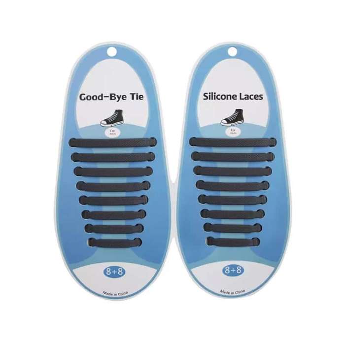 Killer Deals elastic lazy no-tie silicone speed laces - Grey (Adults)