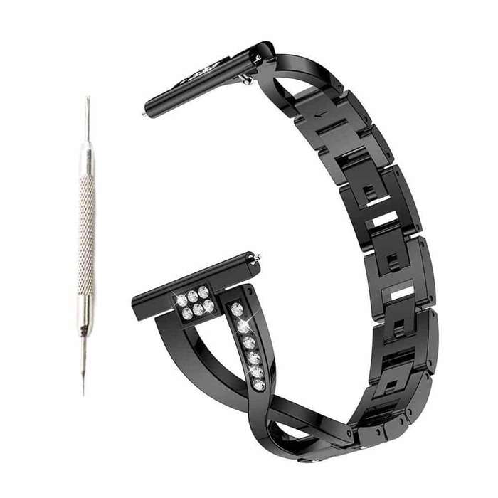 Killer Deals Stainless Steel Bracelet Strap for Fitbit Versa - Black