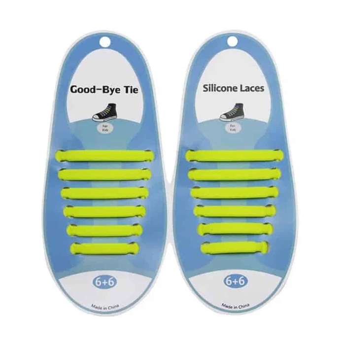 Killer Deals elastic lazy no-tie silicone speed laces - Yellow (Adults)