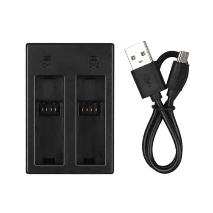 Action Mounts Dual Battery Charger & USB Cable for GoPro Hero 5/ 6/ 7