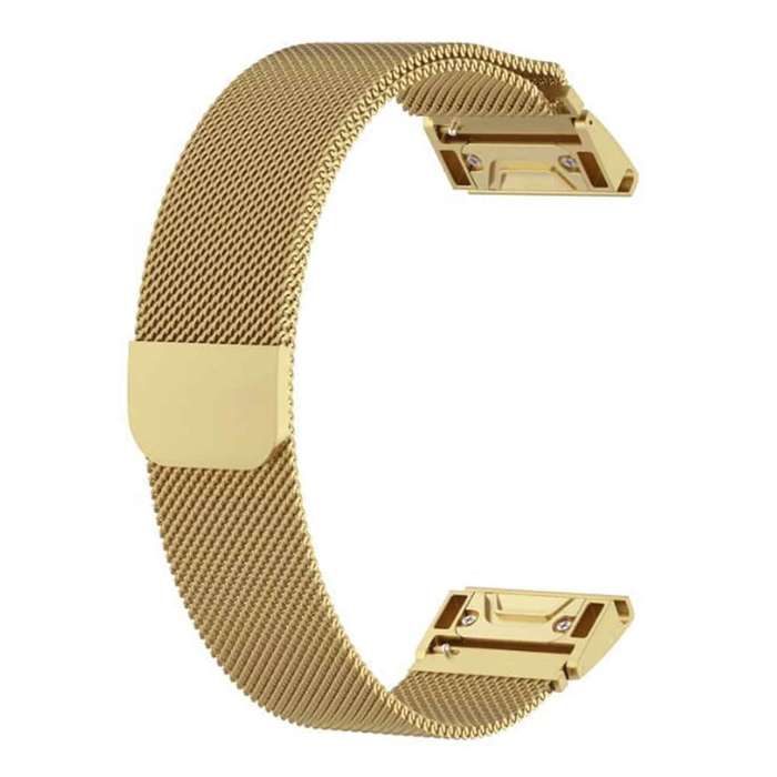 Killer Deals 20mm Stainless Steel Milanese Strap for Garmin Fenix 5S- Gold