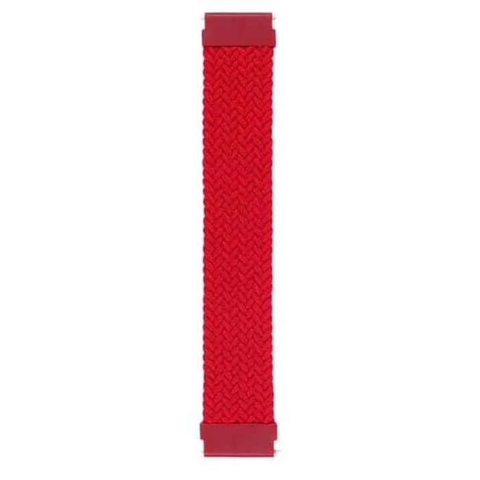 Killer Deals 20mm Universal watch braided elastic loop watch strap - Red (135mm)