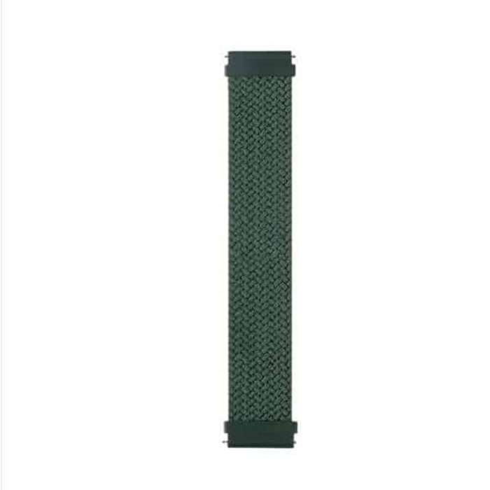 Killer Deals 22mm Universal watch braided elastic loop strap - A.green (XS/135mm)