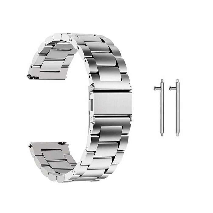 Killer Deals 24mm watch 3 links stainless -steel strap - Silver