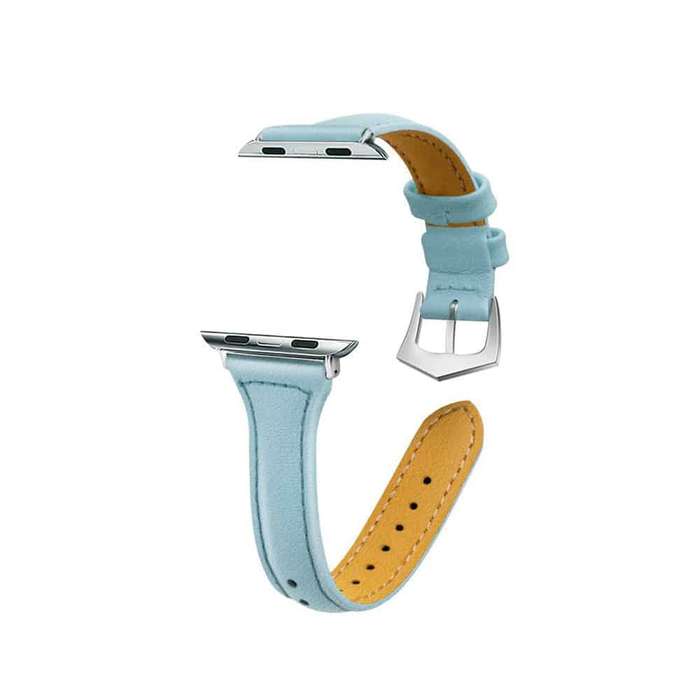 Killer Deals T shape Leather Strap for 38/40/41mm Apple Watch - Haze Blue