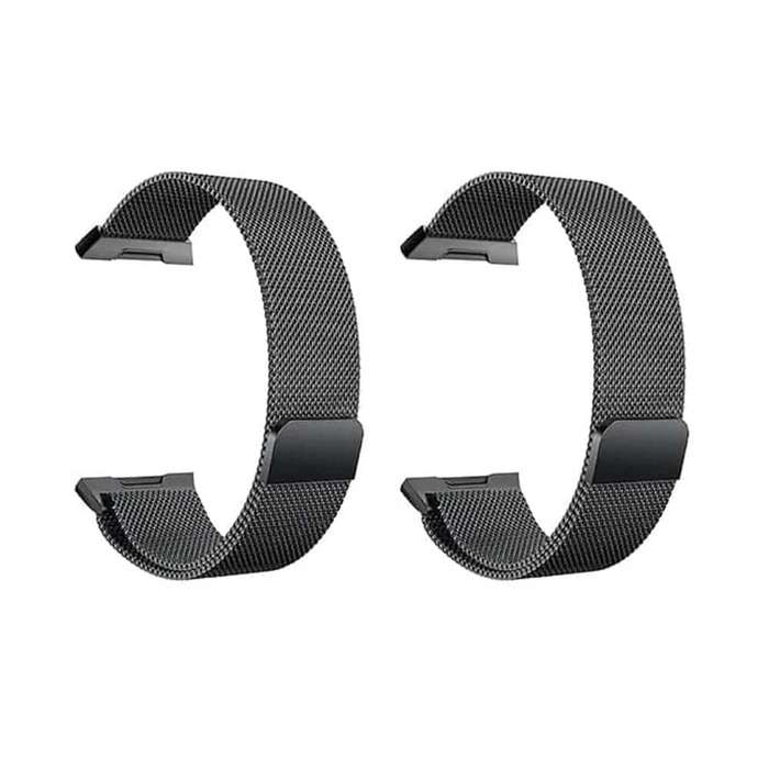 Killer Deals Fitbit Ionic replacement stainless-steel Milanese strap - Black  x2  Combo