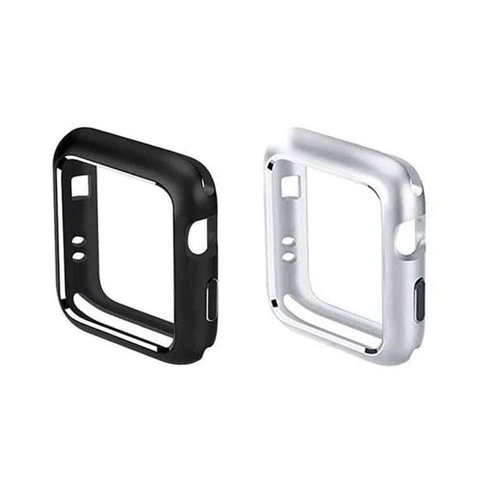 Killer Deals Magnetic Aluminium Case for 42mm Apple Watch- Silver Black 2 Pack