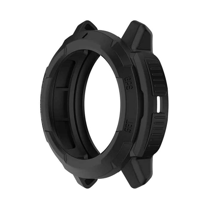 Killer Deals 45mm PC Soft Shell Bumper Case for Garmin Instinct Crossover- Black