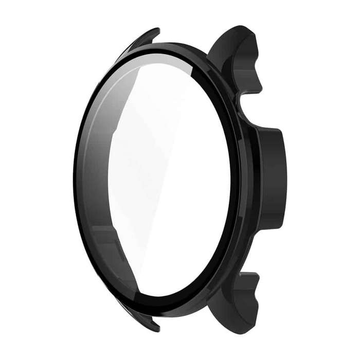 Killer Deals Tempered Glass Hard PC Protective Case for Amazfit Balance2?A2429?- Black