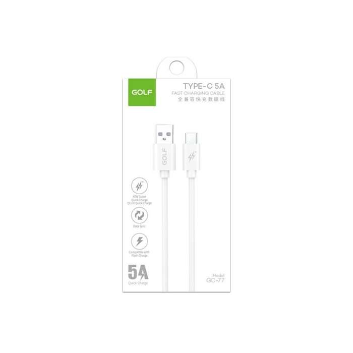 GOLF 5A Fast Charging Cable For Type-C USB Cable GC-77 1m