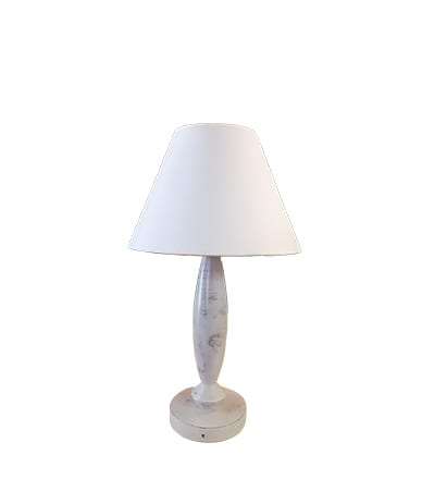 Solid Wood Lamp Stand+ Cream Wash Colour Lamp Shade | WF129