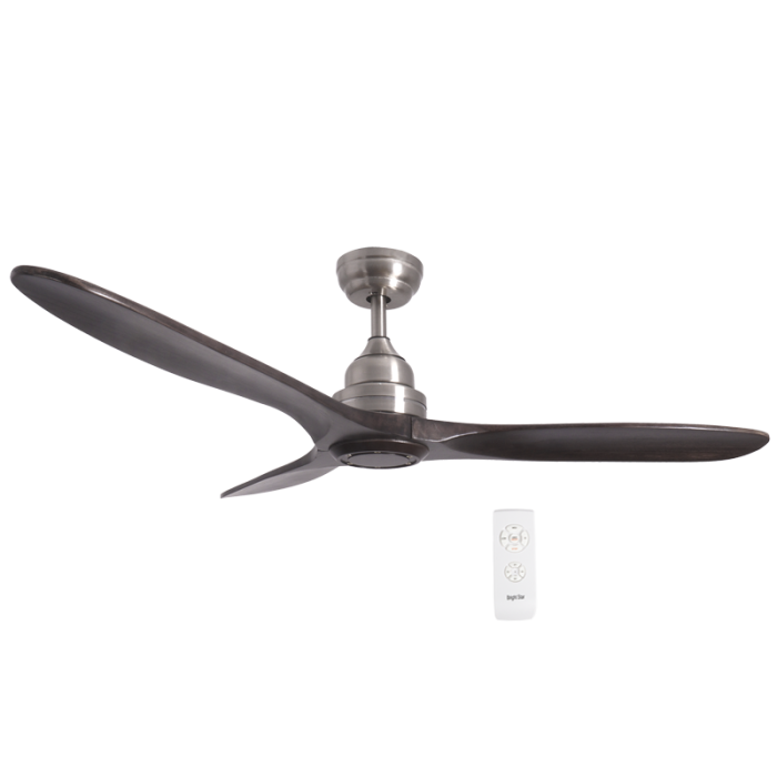 Satin Nickel Finish with Solid Wood Blades (Walnut) | FCF079 SATIN
