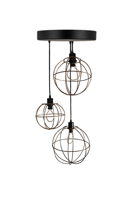 3 Light Pendant | Wire Frame