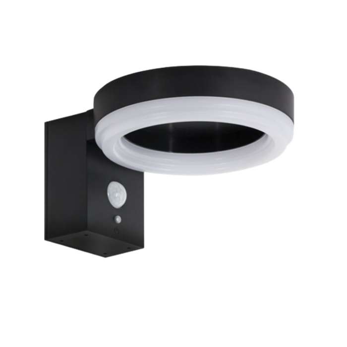 Outdoor Solar LED Sensor Wall Lamp | LS023 MATT BLACK