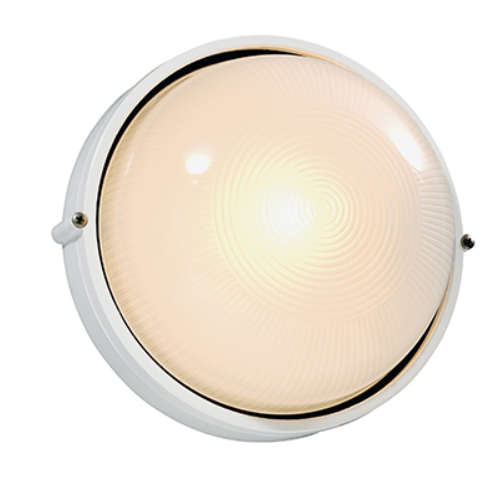 Round Large Plain B/Head White 1xPL13 | WT2A#PL13W