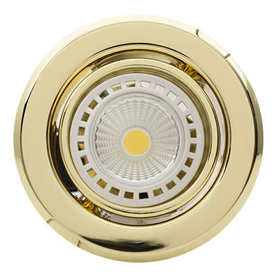 Tilt D/Light 94mm Dia Polished Brass | D46PB