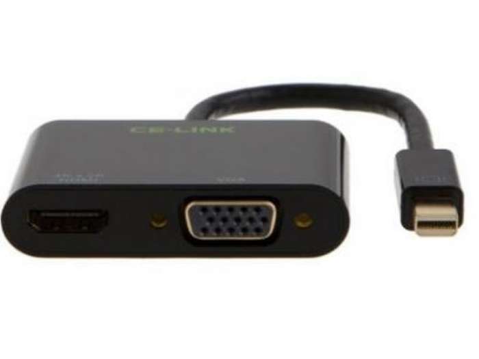 MINI DISPLAYPORT 1.2 TO HDMI 4K AND VGA CONVERTER ADAPTER CABL